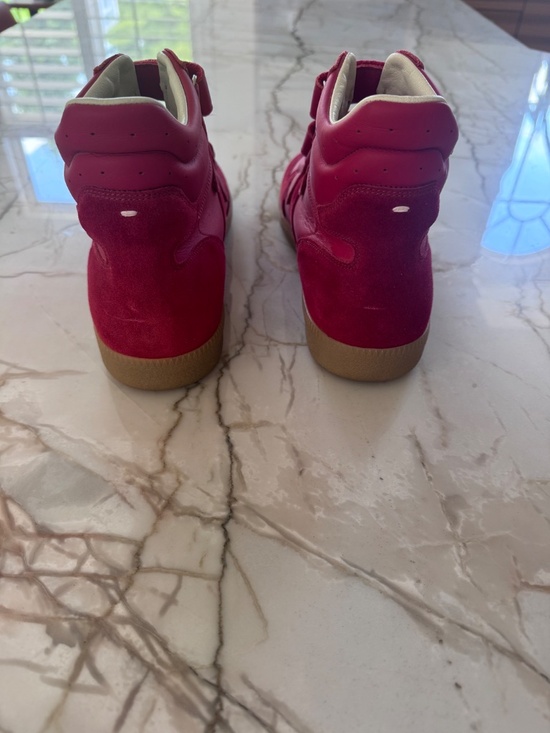 Maison Margiela Paris Men\'s red leather/suede high tops size 44 main image 5